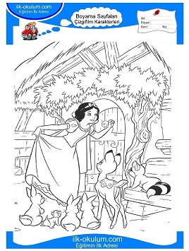 Çocuklar İçin Pamuk Prences Boyama Sayfaları 